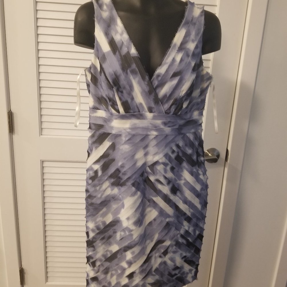 Ann Taylor blue and white halter dress